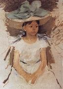 Mary Cassatt Alan wearing the blue hat France oil painting reproduction